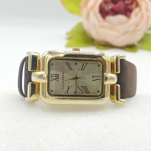 ✔️Isaac Mizrahi Live Brown Leather Watch - Picture 3 of 5